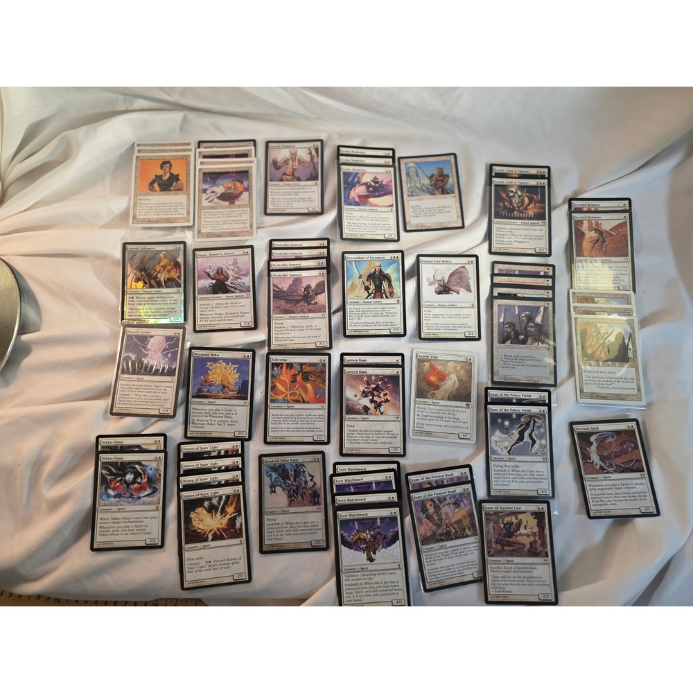 MTG White Creature Card Lot Auriok Champion Salvagers Foil Konda Kamigawa Mixed